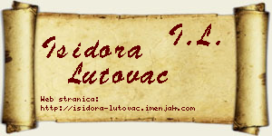 Isidora Lutovac vizit kartica
